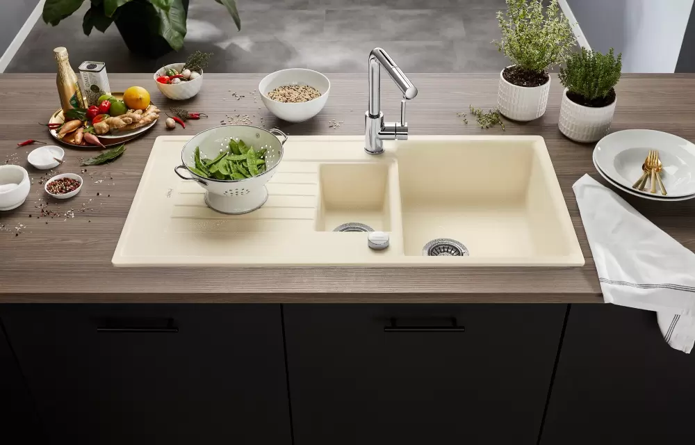 Кухонная мойка Blanco Zia 6 S (вулканический серый, с клапаном автоматом) фото