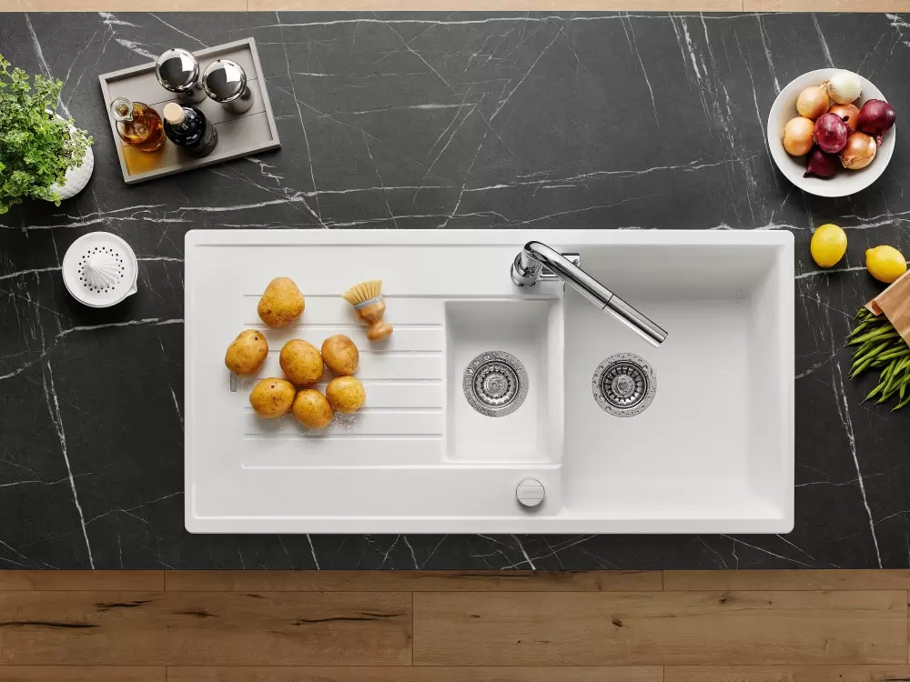 Кухонная мойка Blanco Zia 6 S (вулканический серый, с клапаном автоматом) фото