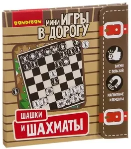 Настольная игра Bondibon Шашки и шахматы ВВ3413 фото