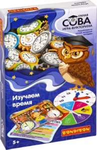 Настольная игра Bondibon Умная сова. Изучаем время ВВ5199 фото