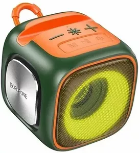 Беспроводная колонка Borofone BR29 (темно-зеленый/оранжевый) фото