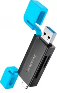 Картридер Borofone DH9 USB 3.2 Gen1 (USB Type-C + USB Type-A) фото