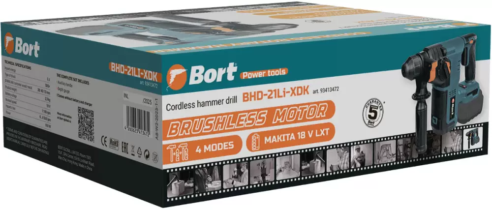 Перфоратор Bort BHD-21Li-XDK фото