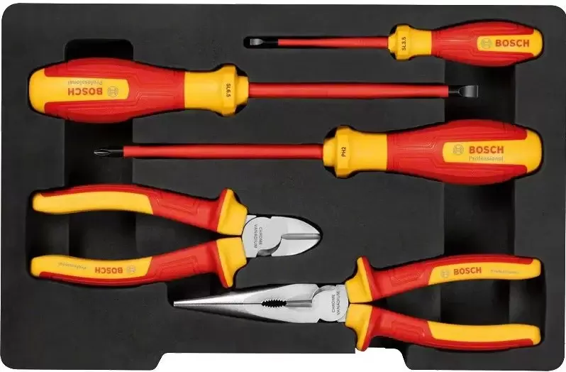 Электромонтажный набор Bosch 1600A02NG2 (5 предметов) фото