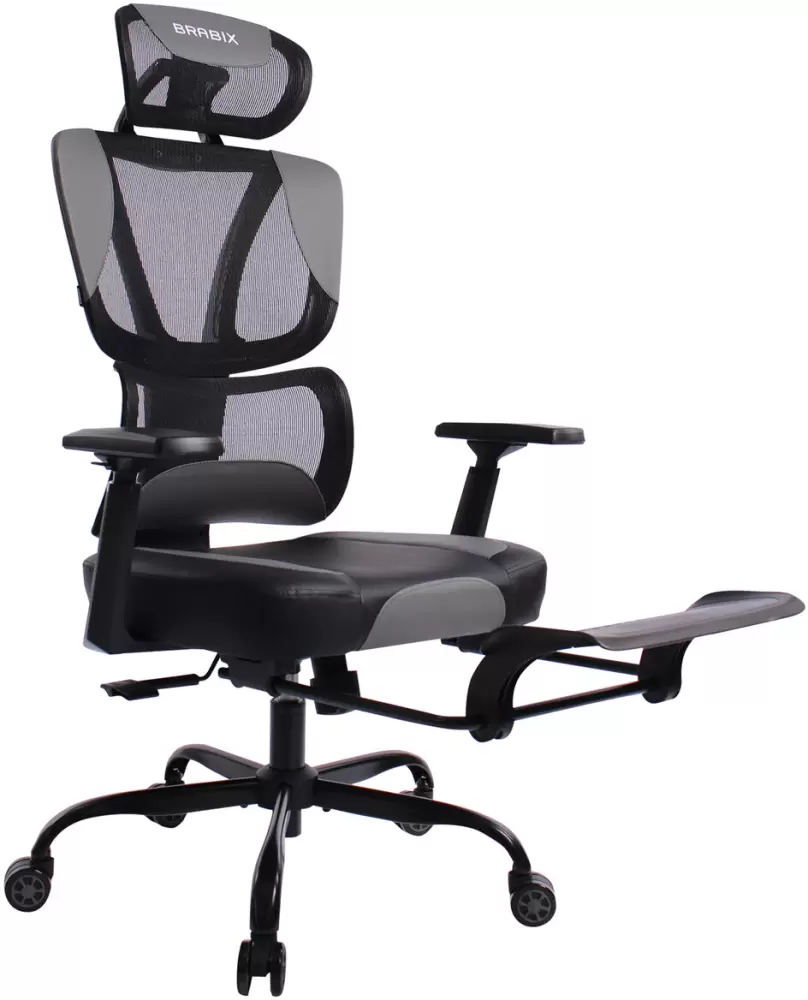 Офисное кресло Brabix GM-530 / 532951 (черный/серый) фото