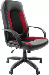 Кресло Brabix Strike EX-525 (кожзам/ткань TW, черный/бордовый) фото