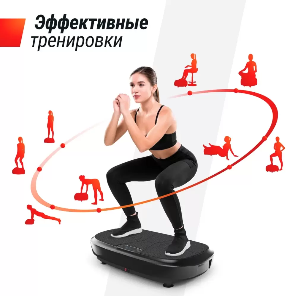 Виброплатформа Unixfit Quake 3D (черный) фото 2