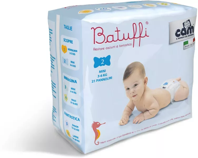 Подгузники детские Cam Pannolino Batuffi Mini 2 3-6кг / V425 (21 шт) фото