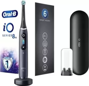 Электрическая зубная щетка Braun Oral-B iO 8n (черный, 2 насадки) фото