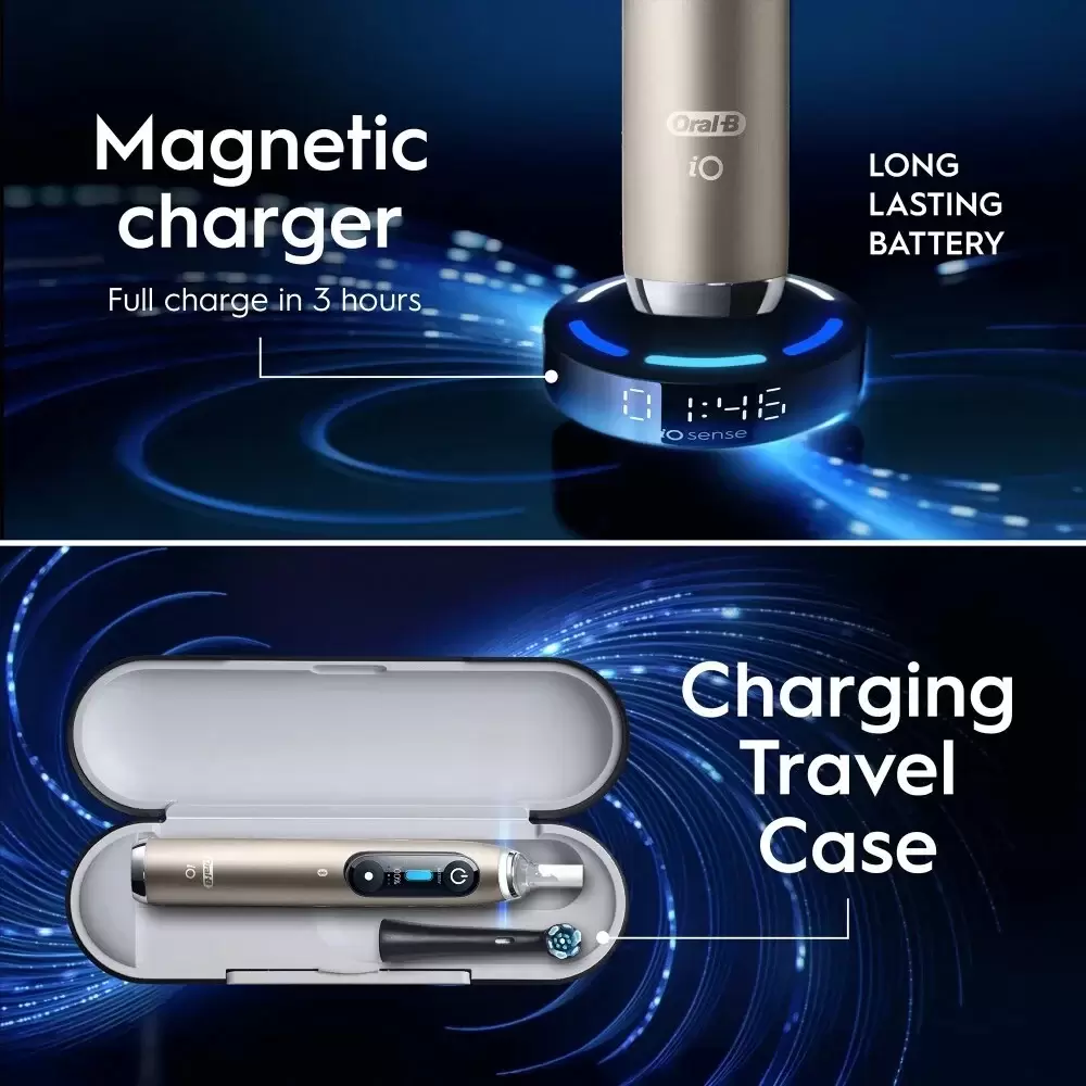 Электрическая зубная щетка Braun Oral-B iO 10 Series 10 (lunar gold) фото