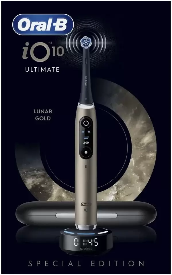 Электрическая зубная щетка Braun Oral-B iO 10 Series 10 (lunar gold) фото