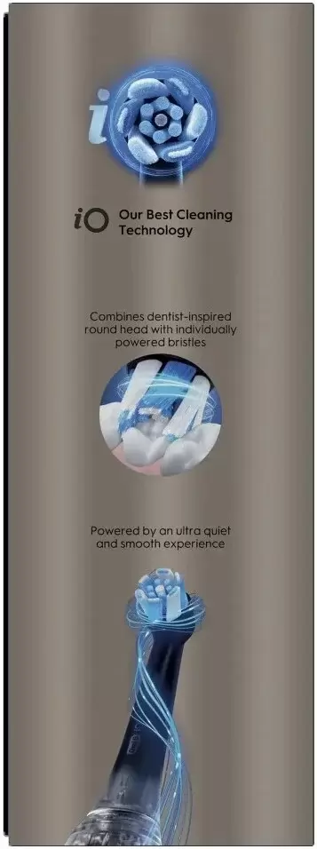 Электрическая зубная щетка Braun Oral-B iO 10 Series 10 (lunar gold) фото