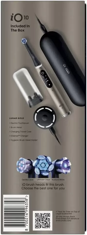 Электрическая зубная щетка Braun Oral-B iO 10 Series 10 (lunar gold) фото