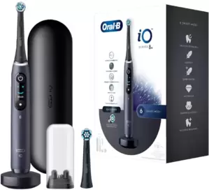 Электрическая зубная щетка Braun Oral-B iO 8 (черный, 3 насадки) фото