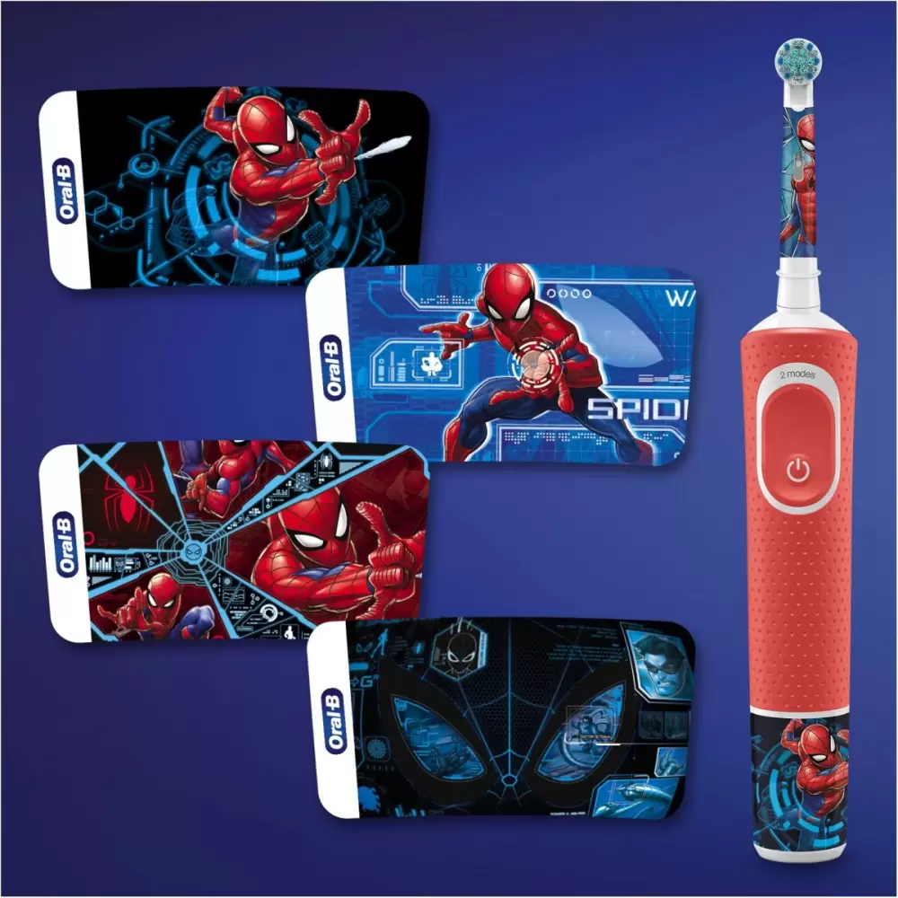 Электрическая зубная щетка Braun Oral-B Kids Spiderman D100.413.2KX фото
