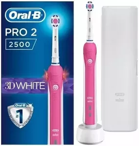 Электрическая зубнaя щеткa Braun Oral-B Pro 2 2500 3D White D501.513.2X (розовый) фото