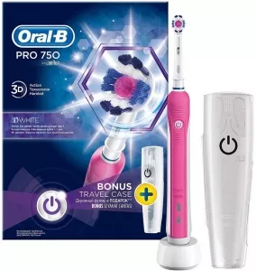 Электрическая зубнaя щеткa Braun Oral-B PRO 750 3DWhite Pink (D16.513.UX) фото