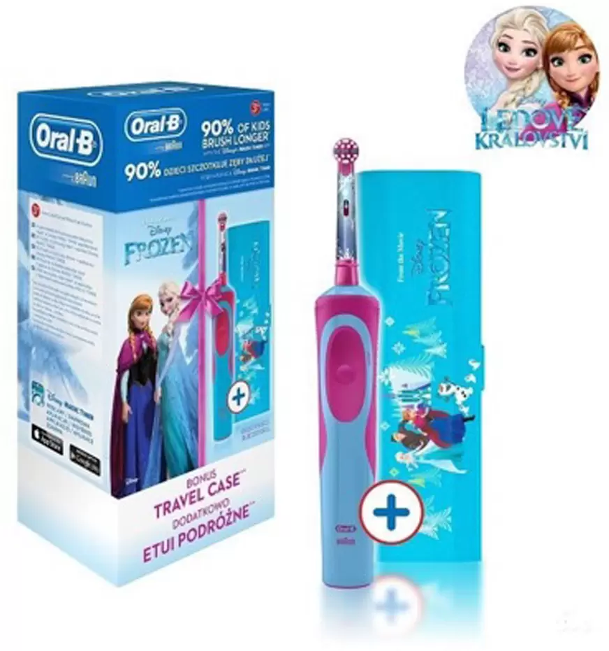 Электрическая зубная щетка Braun Oral-B Stages Power Frozen (D12.513.K + футляр) фото