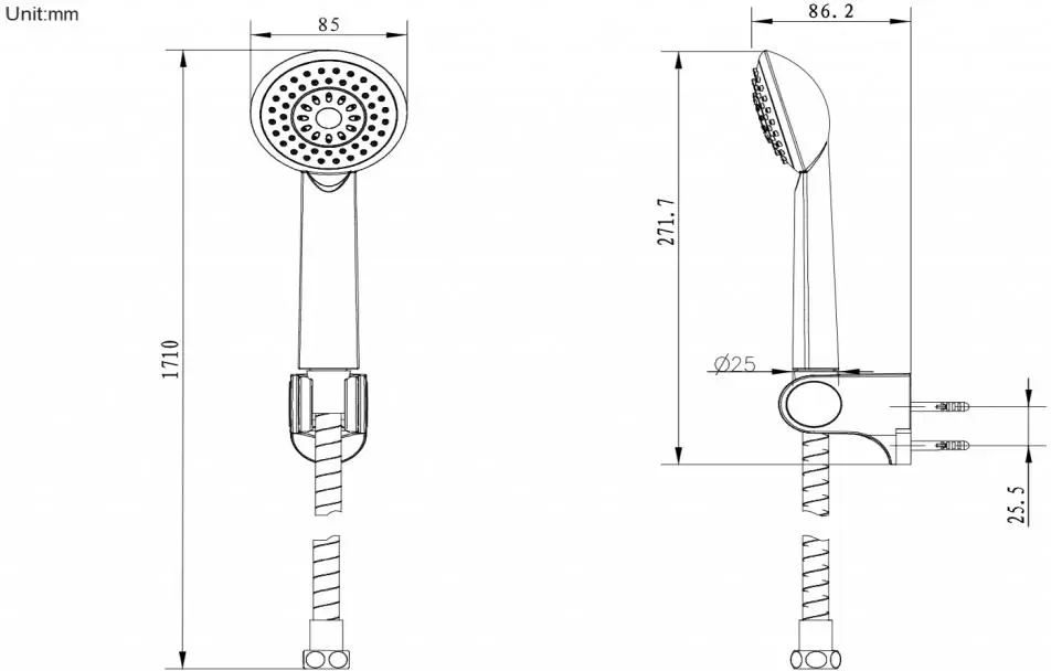 Душевая лейка Bravat Eco D288CP фото