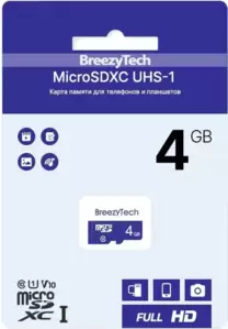 Карта памяти BreezyTech microSDHC Class 6 4GB (без адаптера) фото