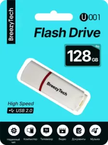 USB Flash BreezyTech U001 128GB (белый) фото