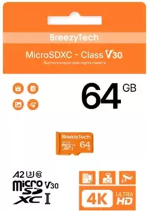 Карта памяти BreezyTech Ultra microSDXC Class 10/A2/V30 128GB (без адаптера) фото