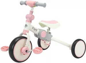 Беговел-велосипед Bubago Flint BG-F-109-4 (белый/розовый) фото