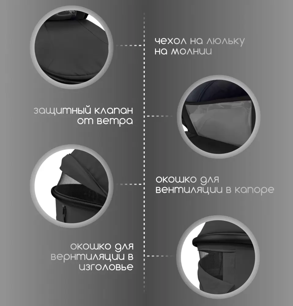 Детская универсальная коляска Bubago Gaudi (3 в 1, черный) фото