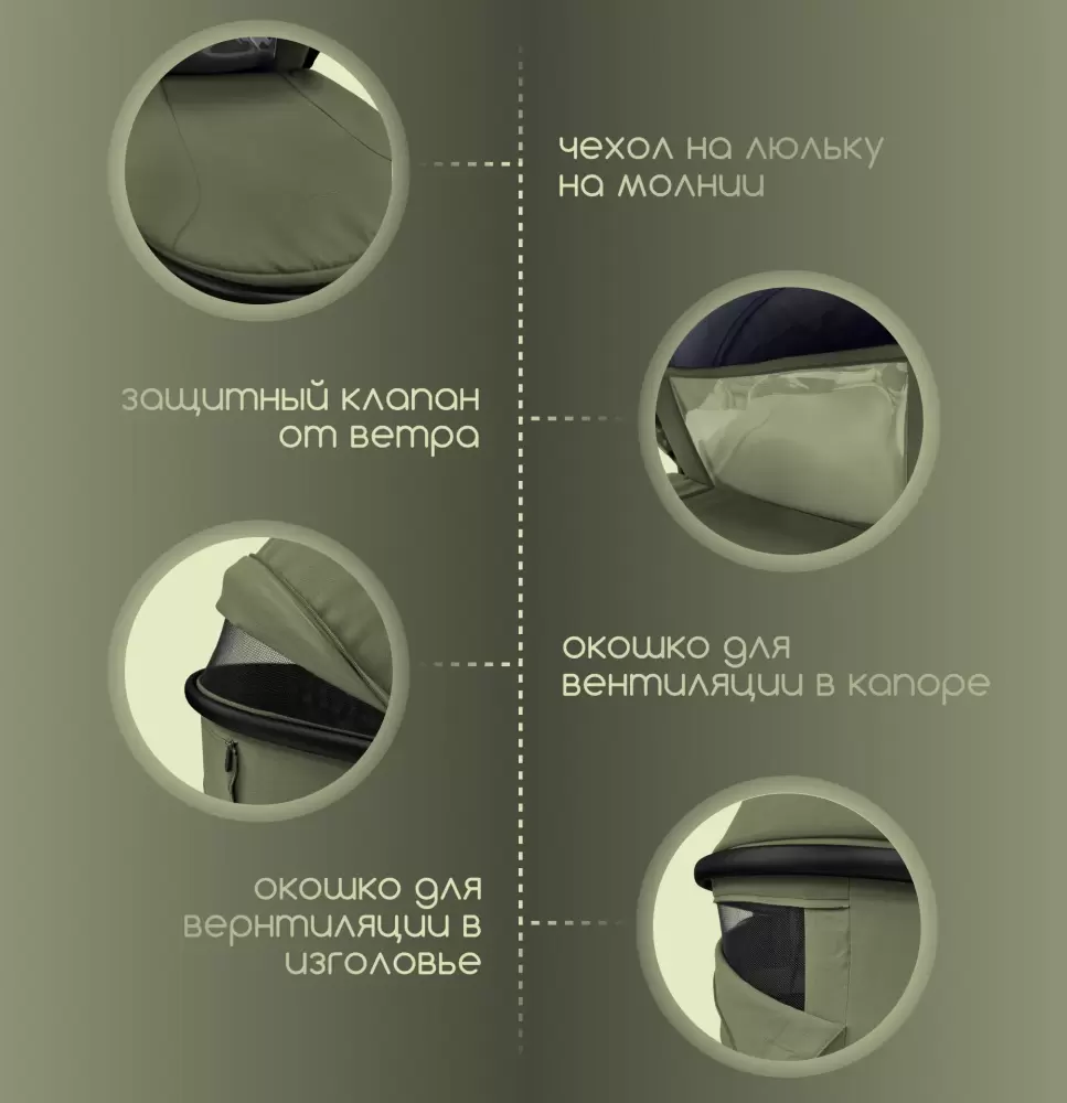 Детская универсальная коляска Bubago Gaudi 3 в 1 BG 195-1 (зеленый) фото