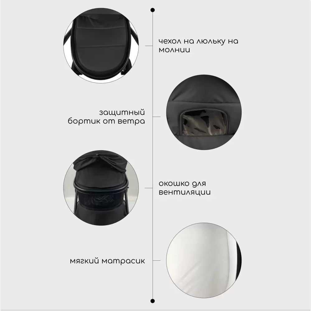 Универсальная коляска Bubago Lotta BG 150-1 (3 в 1, черный) фото