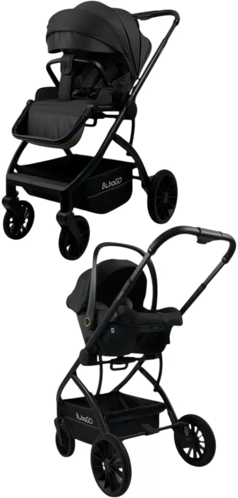 Универсальная коляска Bubago Lotta BG 150-1 (3 в 1, черный) фото