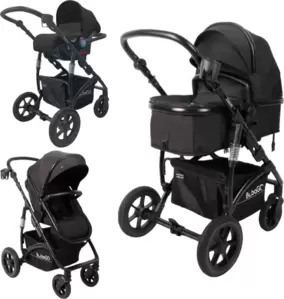 Детская универсальная коляска Bubago Детская универсальная коляска Bubago Model Zoom 3 в 1 BG 196-1 (черный)