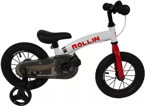 Беговел-велосипед Bubago Rollin BG-112-1 (белый/красный) фото