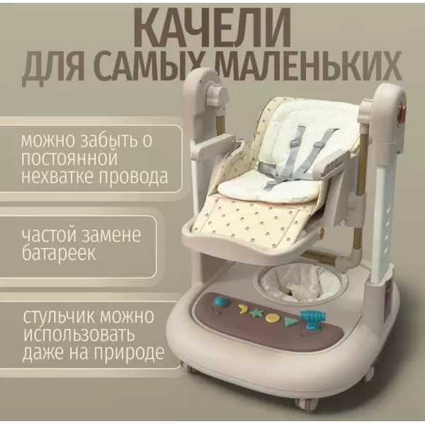 Стульчик для кормления Bubago William BG 193-3 (мокко) фото