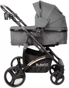 Детская универсальная коляска Bubago Zoom color 2 в 1 / BG 136-G-2 (темно-серый) фото