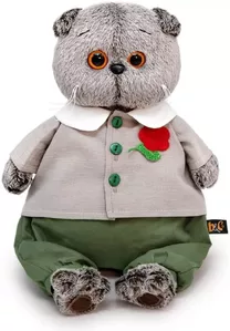 Мягкая игрушка Budi Basa Басик в комплекте с цветком / Ks19-225 фото