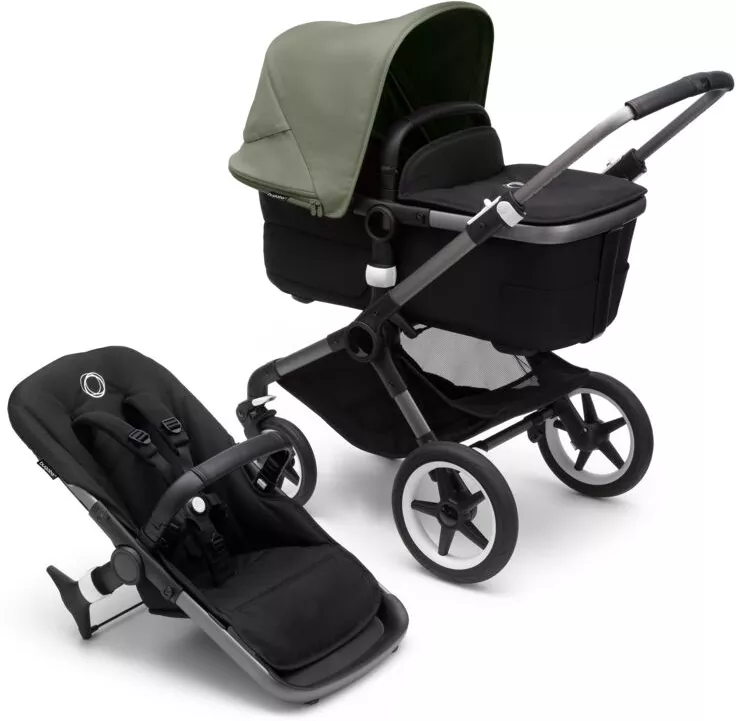 Bugaboo Donkey 5 2 в 1 с капюшоном (black/forest green)