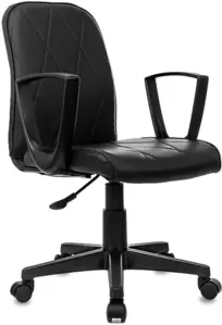 Офисное кресло Бюрократ CH-327 (черный экокожа) фото