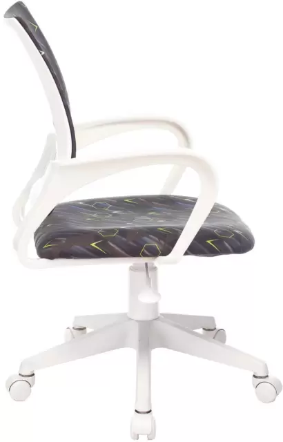 Кресло детское Бюрократ KD-W4 (черный/синий регата, пластик белый) фото