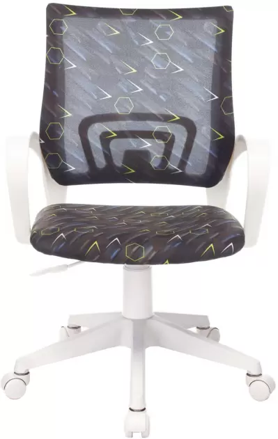 Кресло детское Бюрократ KD-W4 (черный/синий регата, пластик белый) фото