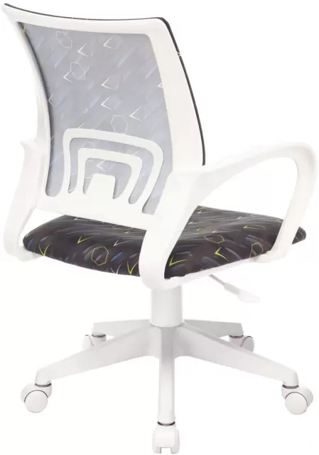 Кресло детское Бюрократ KD-W4 (черный/синий регата, пластик белый) фото