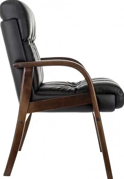 Офисный стул Бюрократ T-9932W-CF-Eco (черный, экокожа) фото