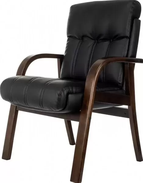 Офисный стул Бюрократ T-9932W-CF-Eco (черный, экокожа) фото