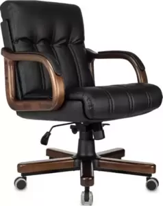 Бюрократ T-9932W-LOW-Eco (черный, экокожа)