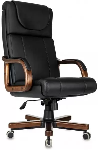 Бюрократ T-9933Walnut (черный, экокожа)
