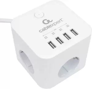 Сетевой фильтр Cablexpert CUBE-3-U4-W-1.5 фото