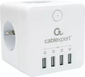 Сетевой фильтр Cablexpert CUBE-4-U4-W фото