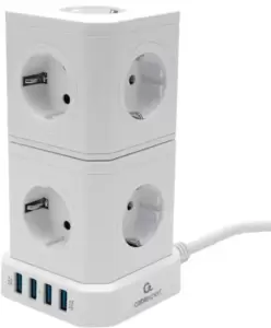 Сетевой фильтр Cablexpert TWR-9-U4-W-2 фото