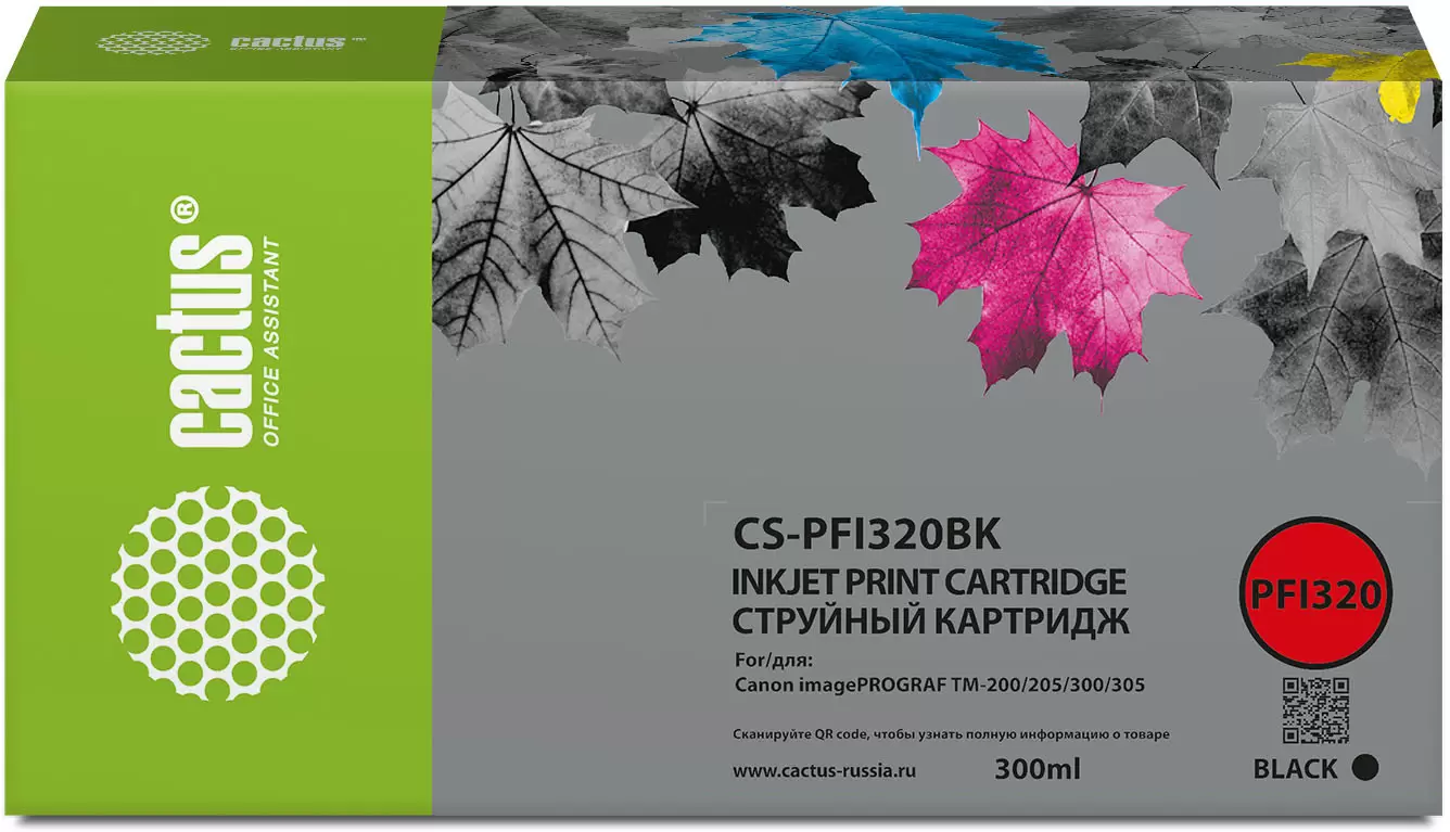 Картридж CACTUS CS-PFI320BK (аналог Canon PFI320BK) фото
