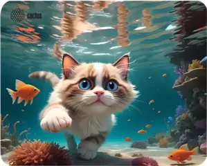 Коврик для мыши Cactus Fish Cat рисунок 300x250x3мм (CS-MPC-D15M) фото